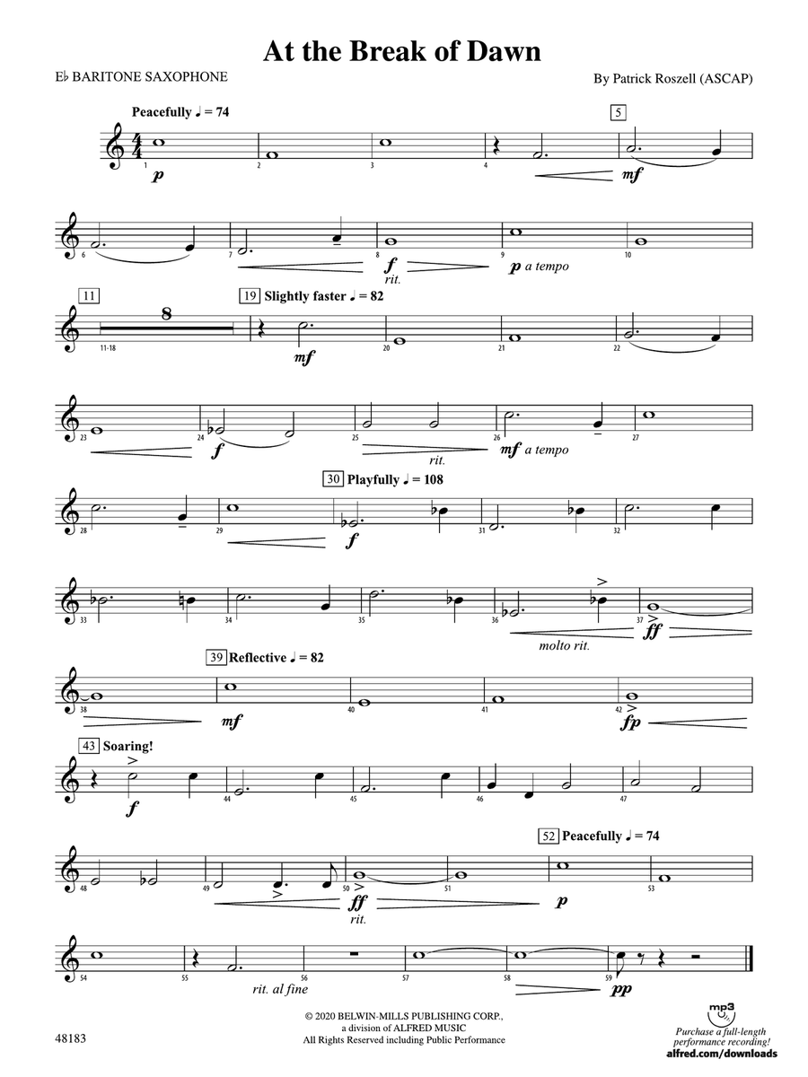At the Break of Dawn: E-flat Baritone Saxophone