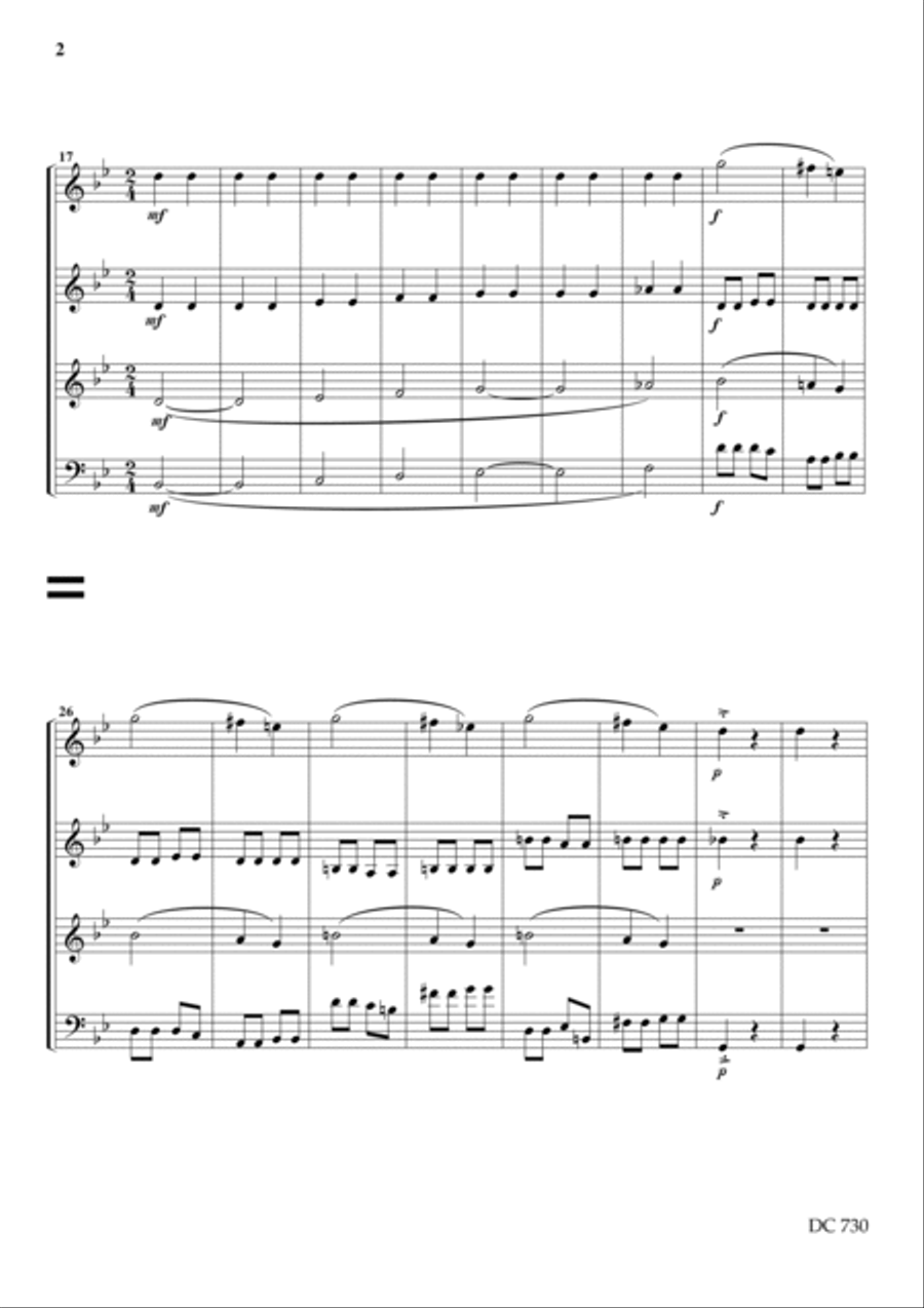 Mini Overture - for clarinet quartet Clarinet Quartet scores gallery preview page 2