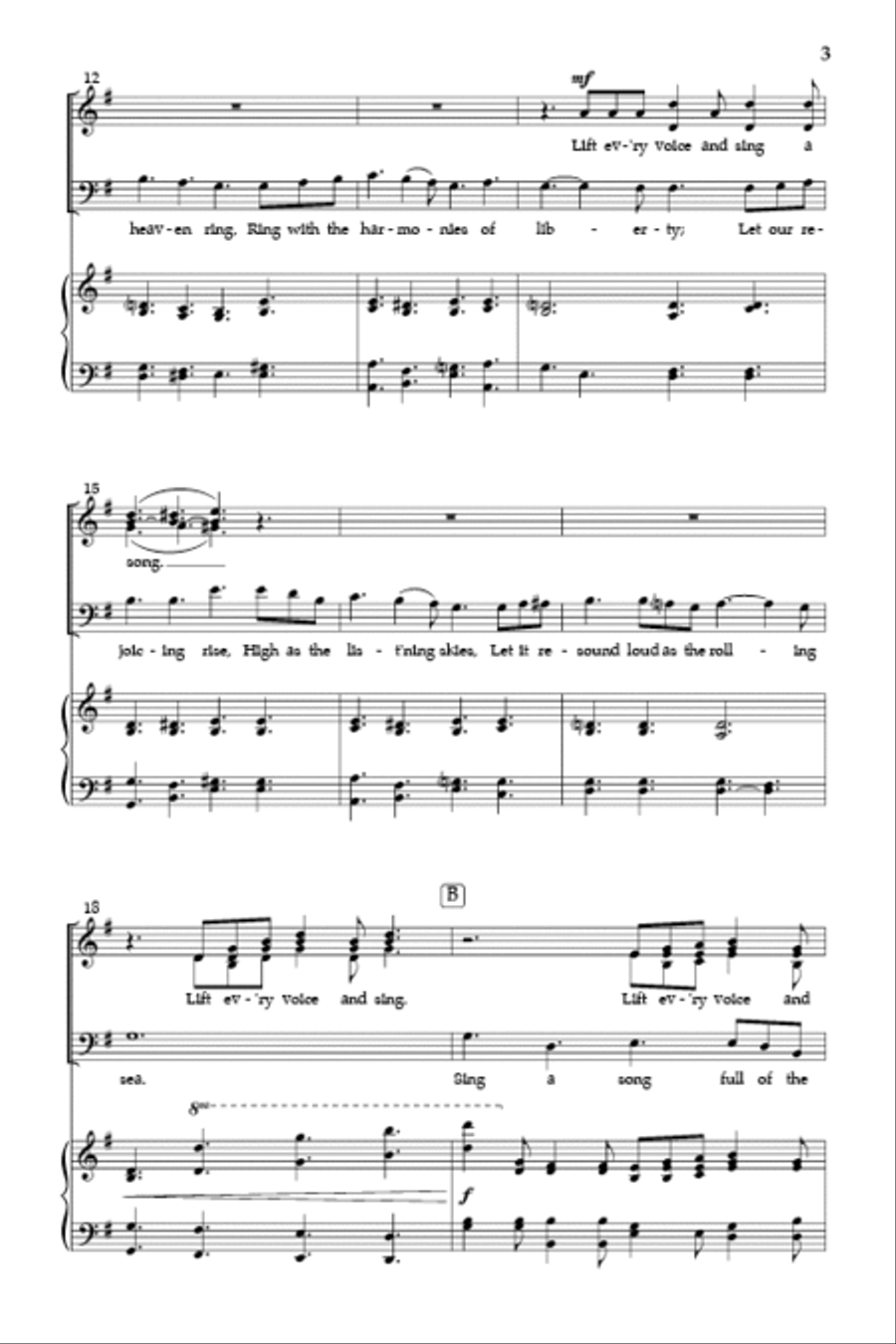 Lift Every Voice and Sing Divisi scores gallery preview page 3