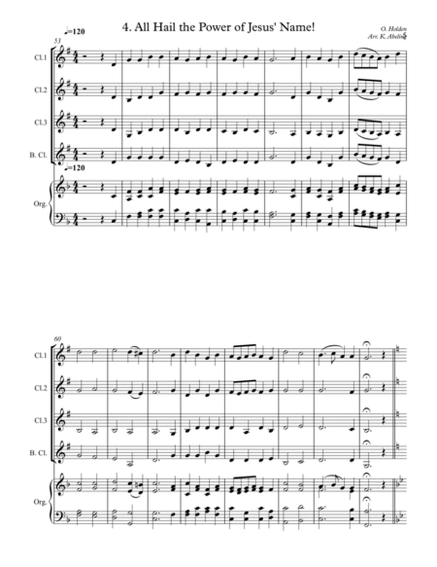 40 Beloved Christian Hymns Volume I (for Clarinet Quartet and optional Organ) image number null