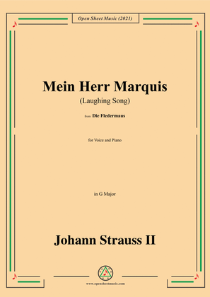 Book cover for Johann Strauss II-Mein Herr Marquis(Laughing Song),in G Major