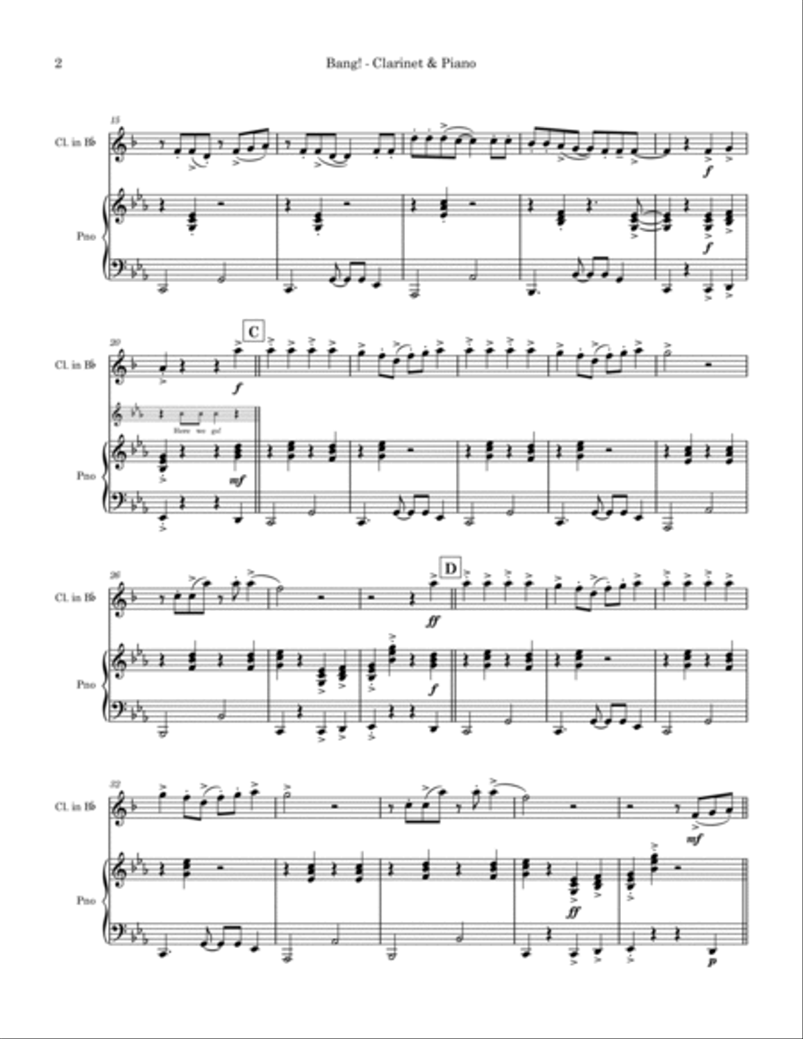 Bang! B-Flat Clarinet scores gallery preview page 4