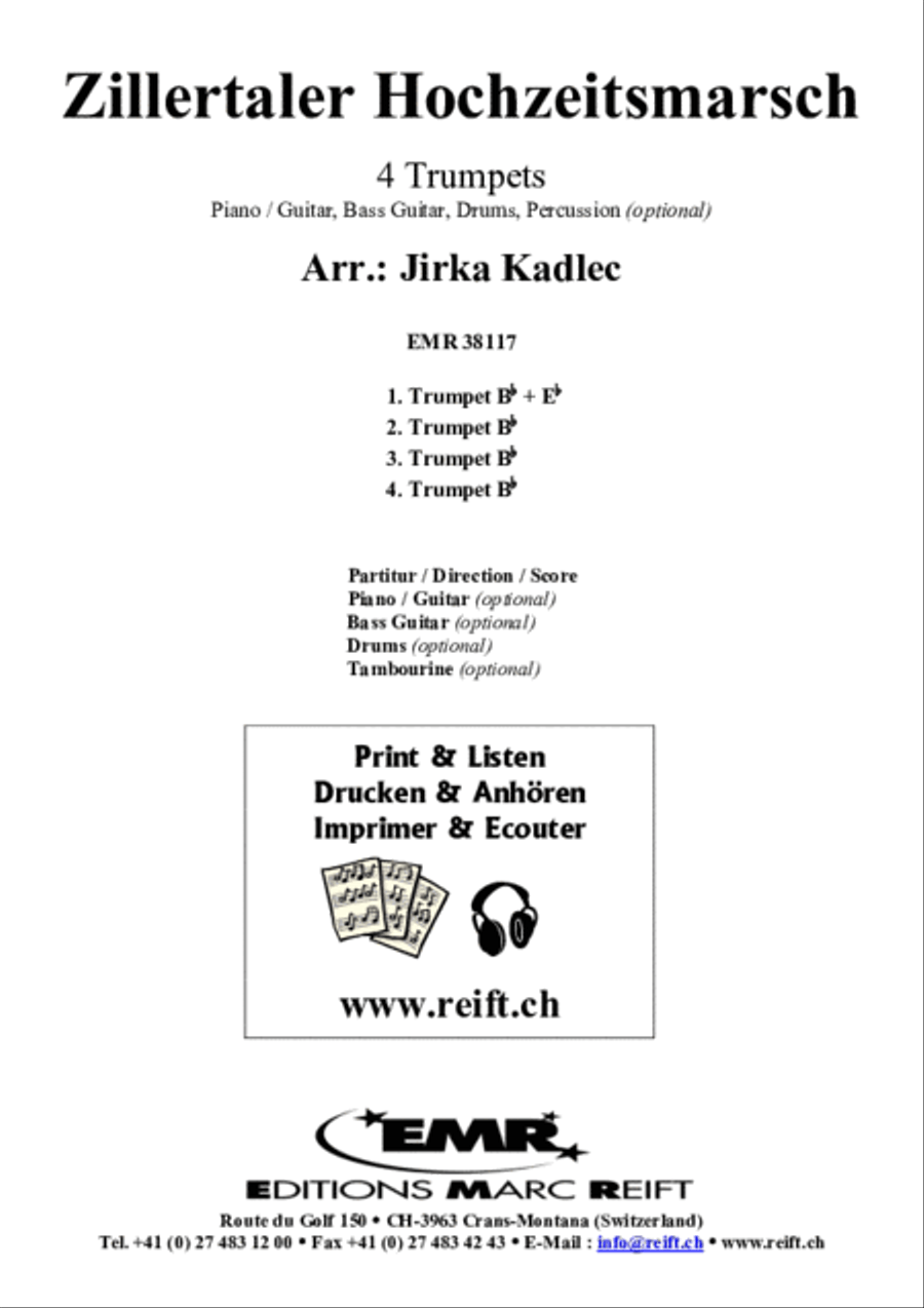 Zillertaler Hochzeitsmarsch Trumpet scores gallery preview page 2