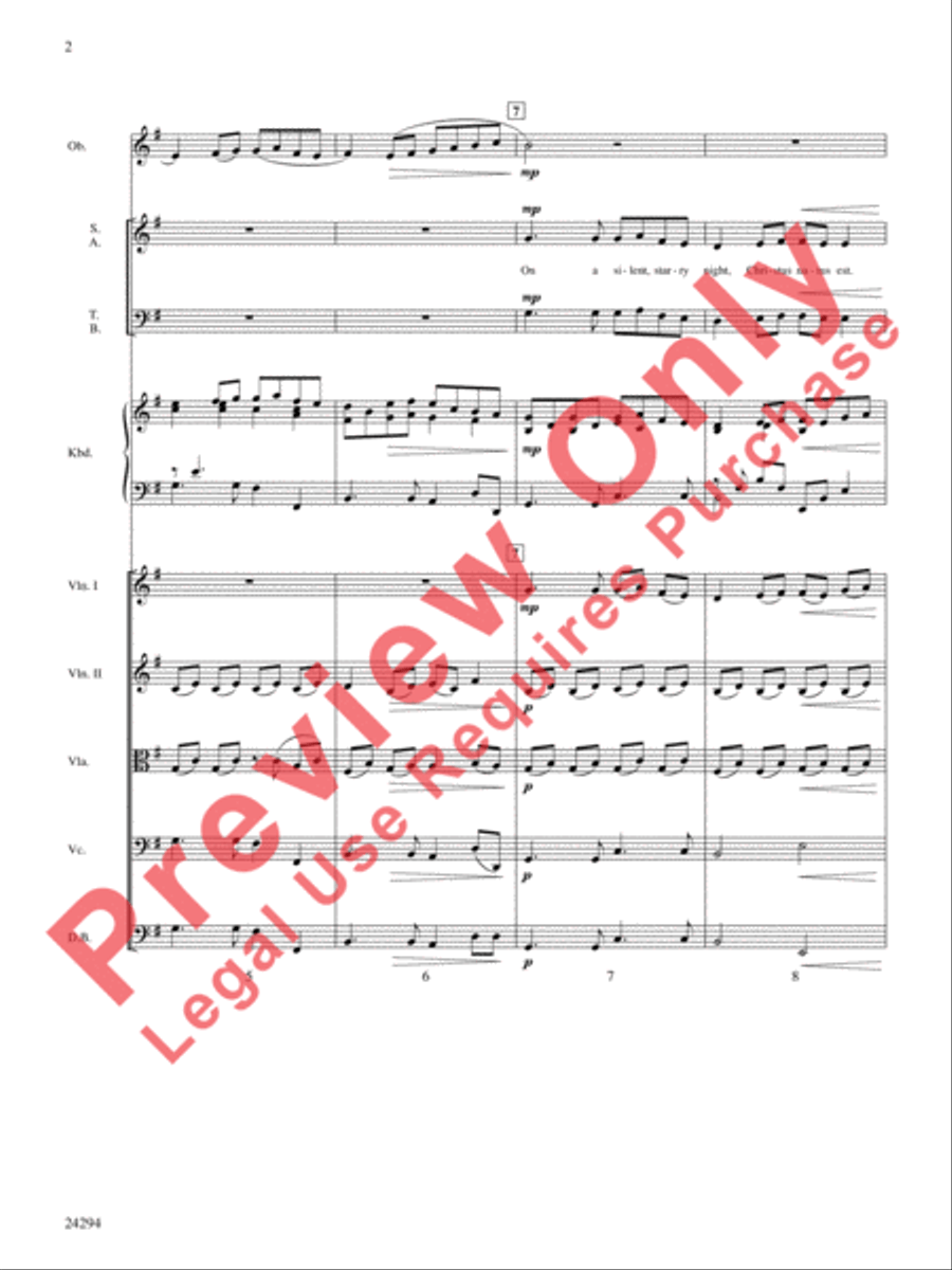 Pavane for a Silent Night Choir scores gallery preview page 3