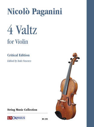 Book cover for 4 Valtz for Violin. Critical Edition