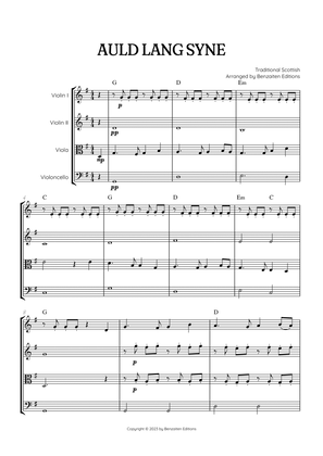 Book cover for Auld Lang Syne • New Year's Anthem | String Quartet sheet music with chords