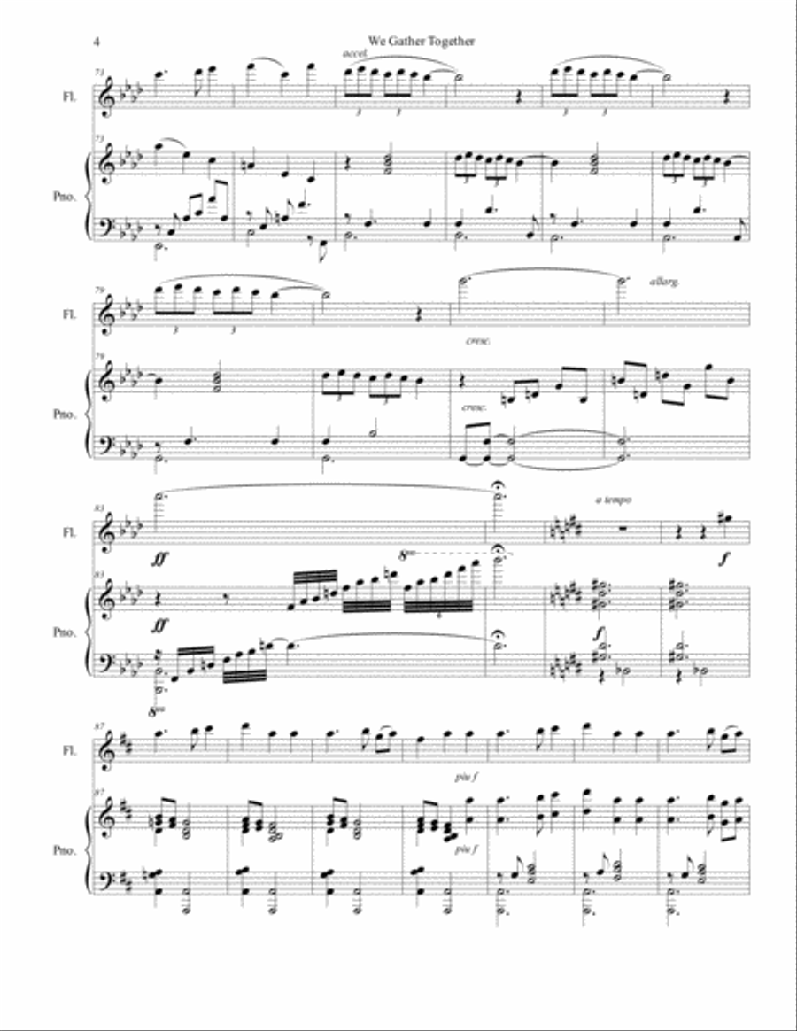 We Gather Together We Gather Together Flute Solo scores gallery preview page 4