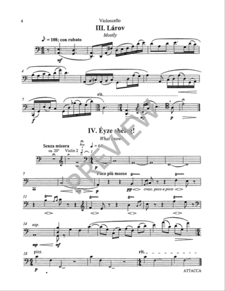 Five Hebrew Love Songs (String Parts) Choir scores gallery preview page 21