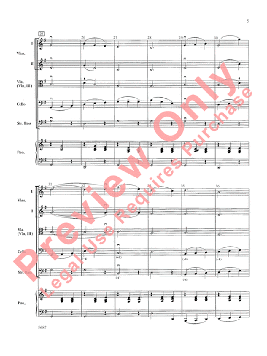 O Mio Babbino Caro String Orchestra scores gallery preview page 6