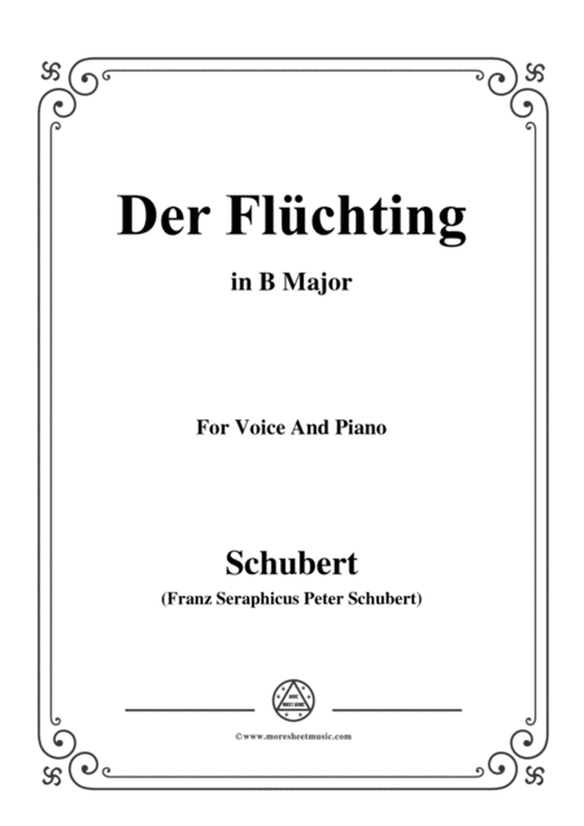 Schubert-Der Flüchting,in B Major,for Voice&Piano image number null