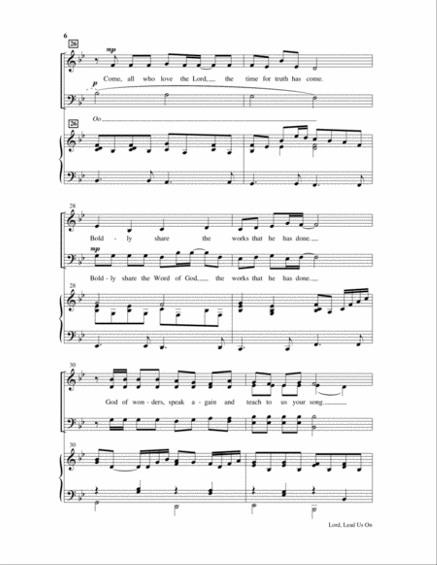 Lord, Lead Us On 4-Part scores gallery preview page 7