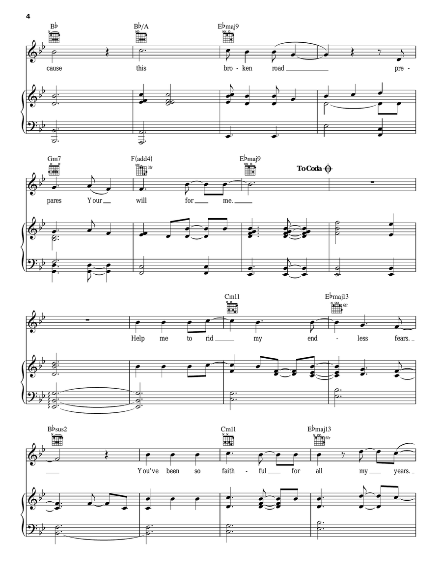 Walk By Faith Piano, Vocal, Guitar scores gallery preview page 4