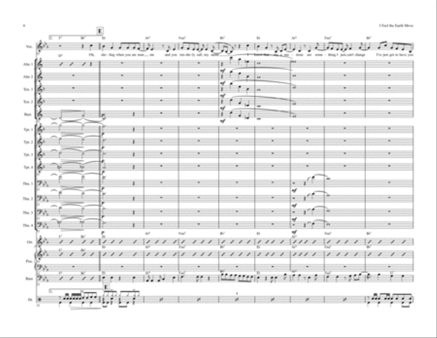 I Feel The Earth Move Jazz Ensemble scores gallery preview page 6