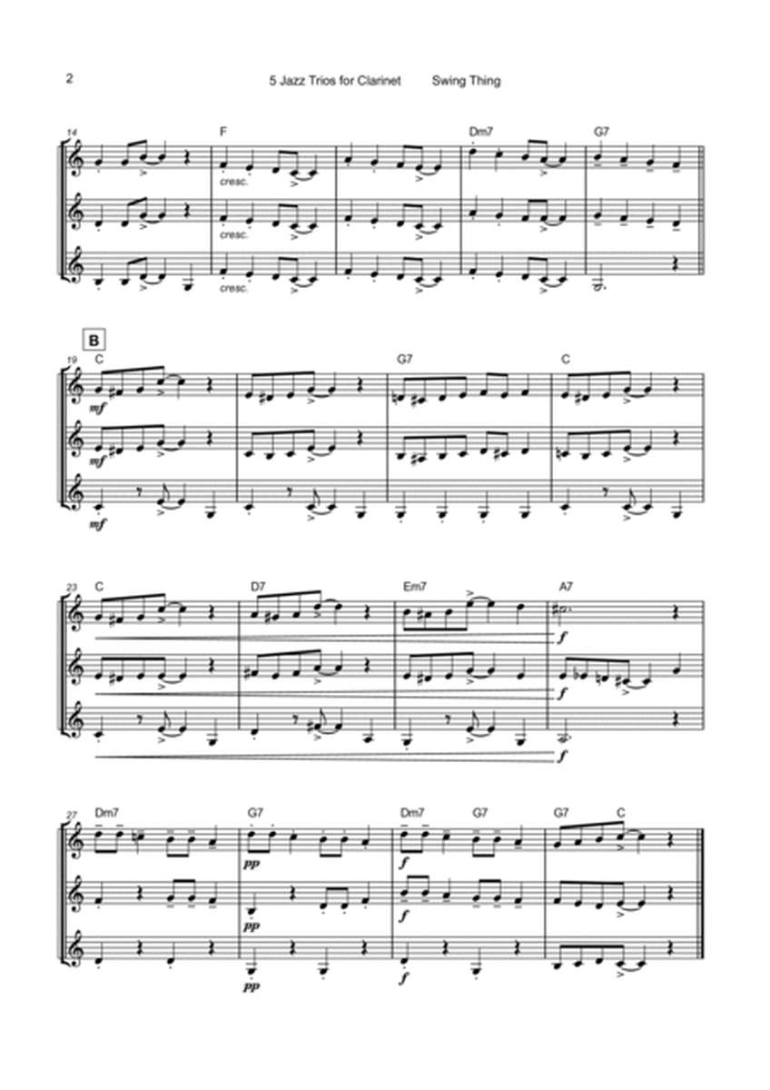 5 Jazz Trios for Clarinet