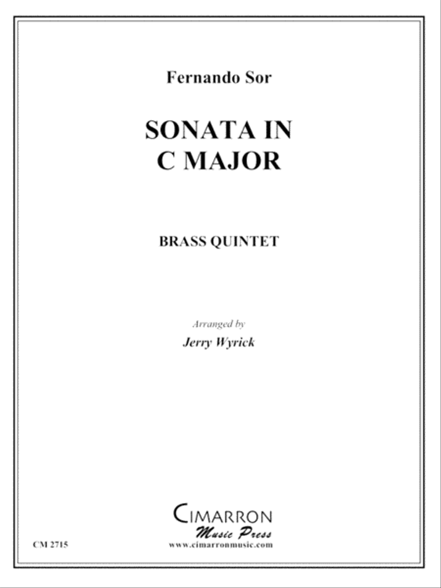 Sonata in C Major Brass Quintet scores gallery preview page 1