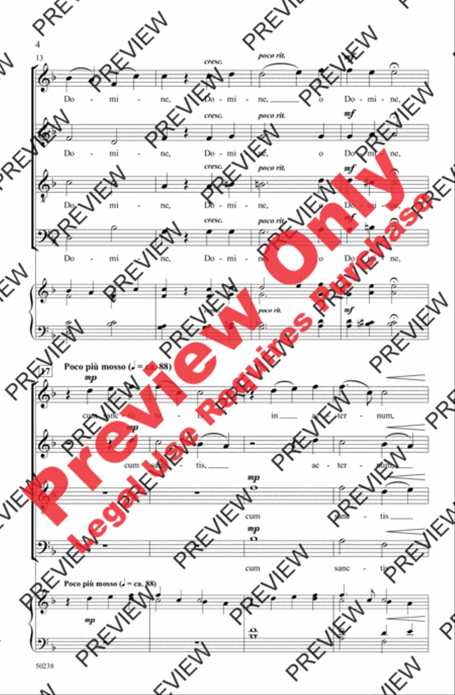 Lux Aeterna 4-Part scores gallery preview page 4