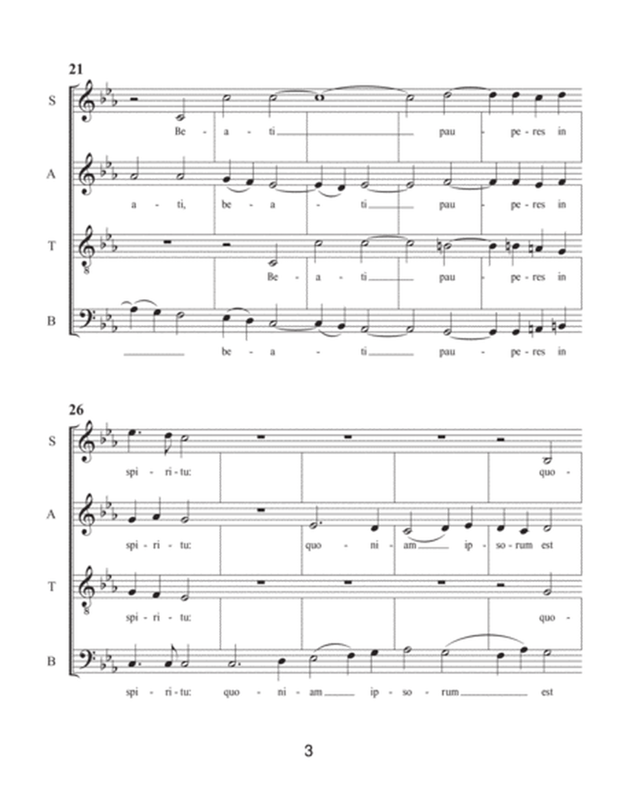 THE BEATITUDES for SATB Choir a Capella image number null