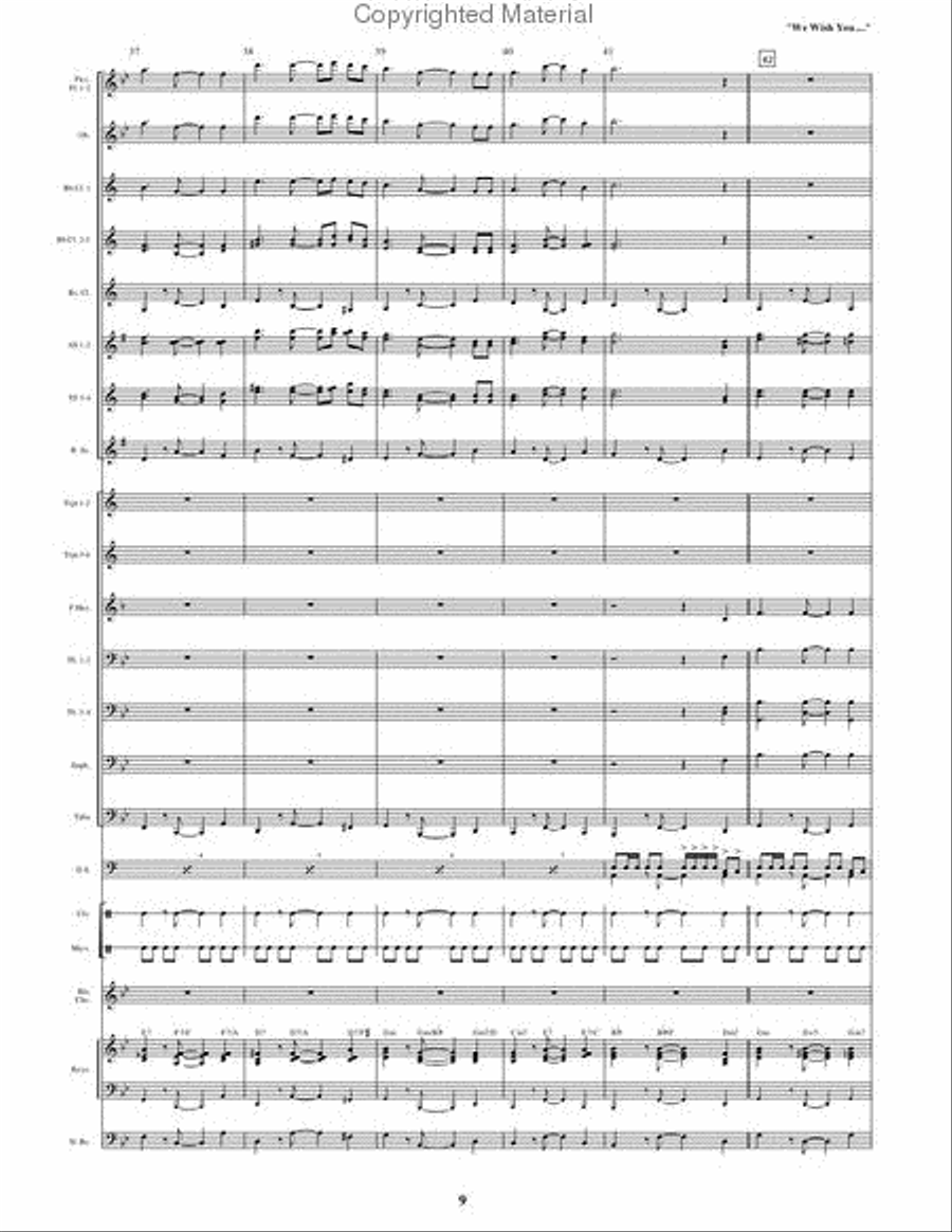 We Wish You A Merry Christmas Concert Band scores gallery preview page 9