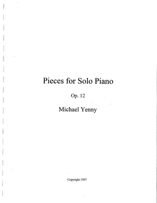 3 Pieces for Piano, op. 12