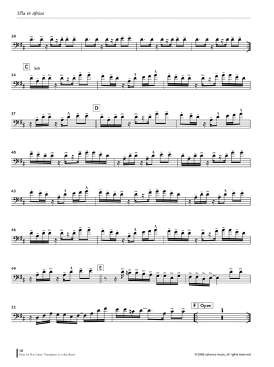 How to Play Lead Trombone in a Big Band Baritone Horn scores gallery preview page 4