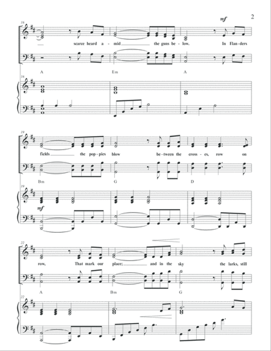 In Flanders Fields 4-Part scores gallery preview page 3
