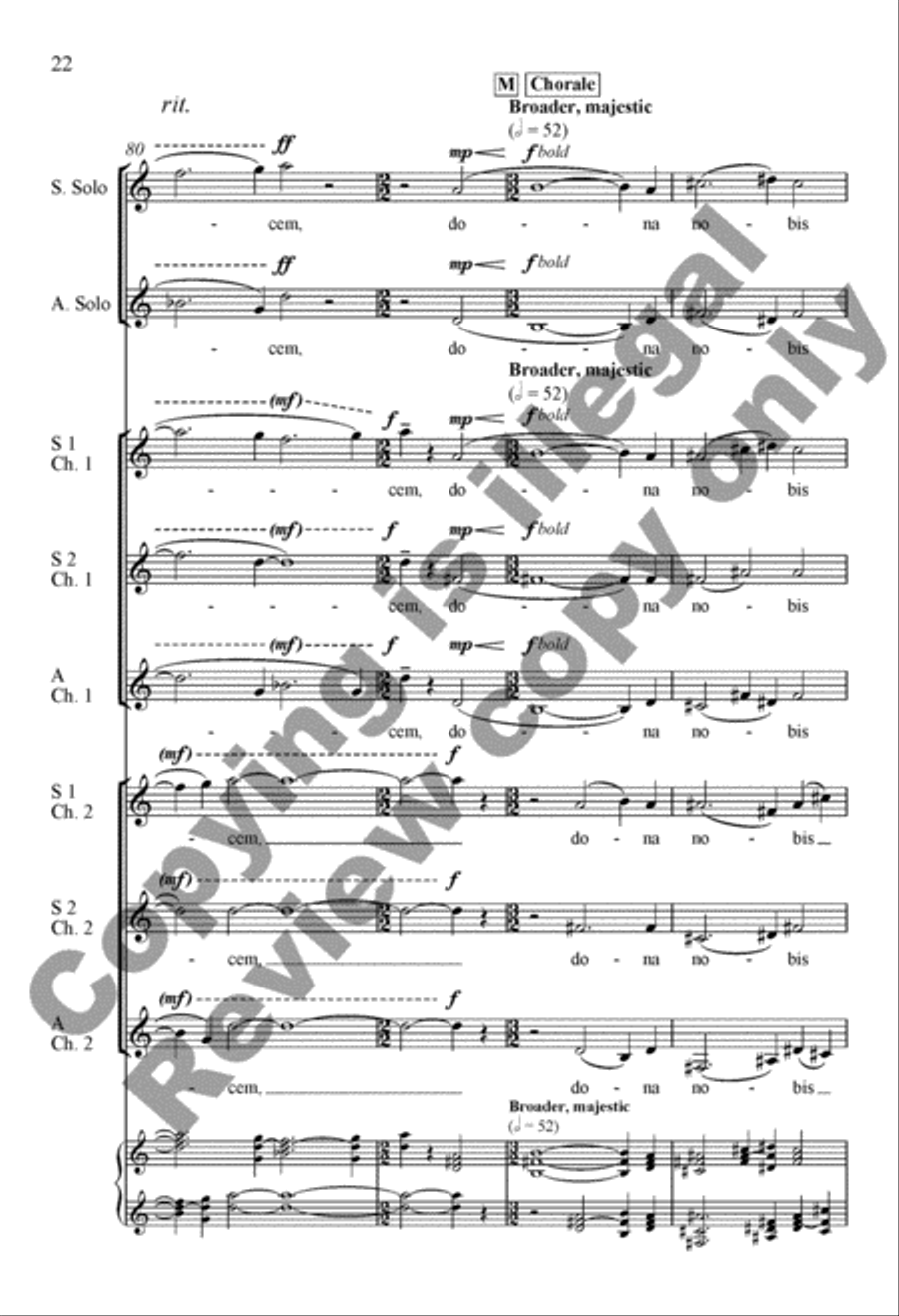 Dona nobis pacem SSA scores gallery preview page 21