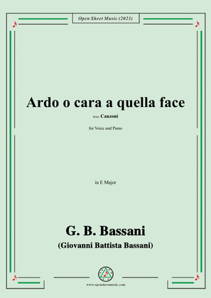 G. B. Bassani-Ardo o cara a quella face,in E Major