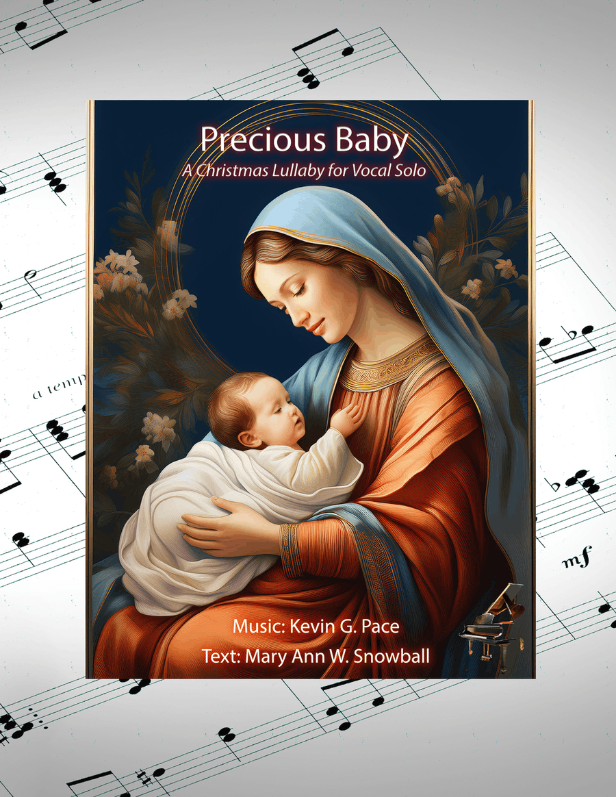 Book cover for Precious Baby, a sacred Christmas vocal solo (lullaby)