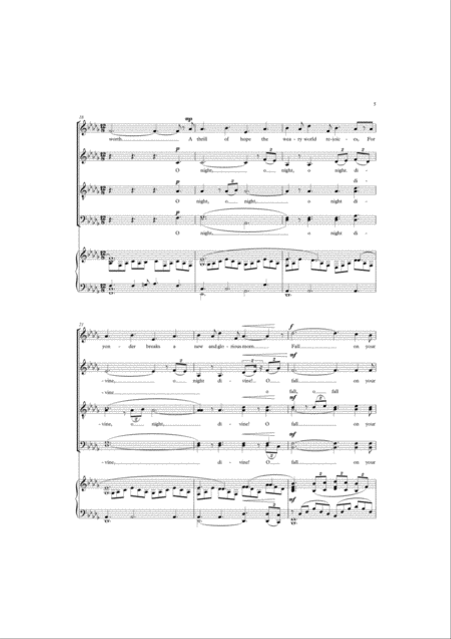 O holy night! O holy night! 4-Part scores gallery preview page 4
