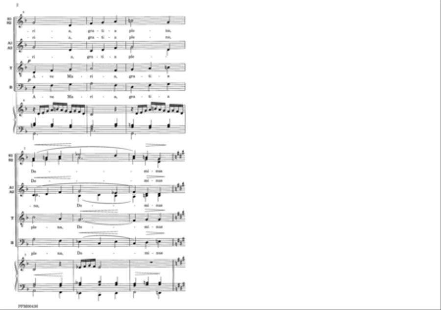 Ave Maria Ave Maria 4-Part scores gallery preview page 5