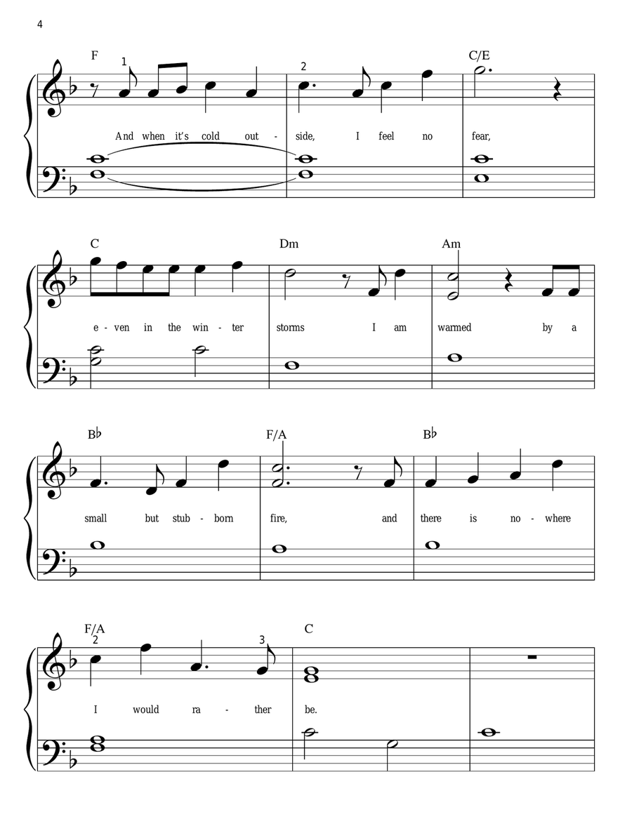 My House My House Easy Piano scores gallery preview page 4