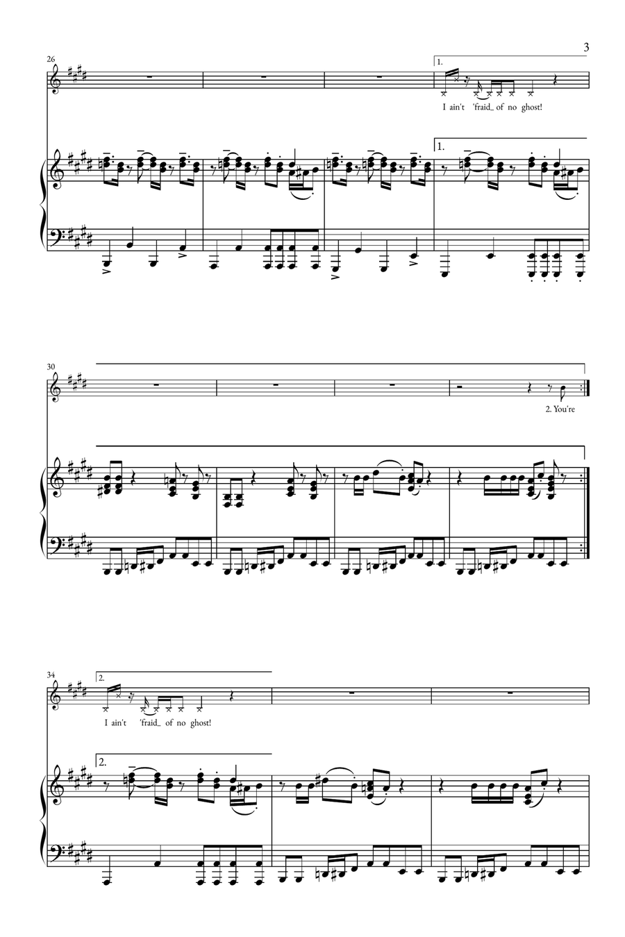 Ghostbusters Piano, Vocal scores gallery preview page 3
