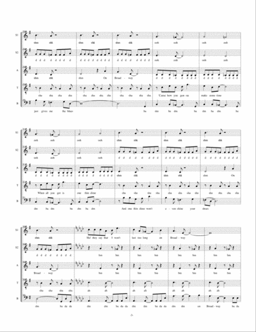 On Broadway 4-Part scores gallery preview page 3