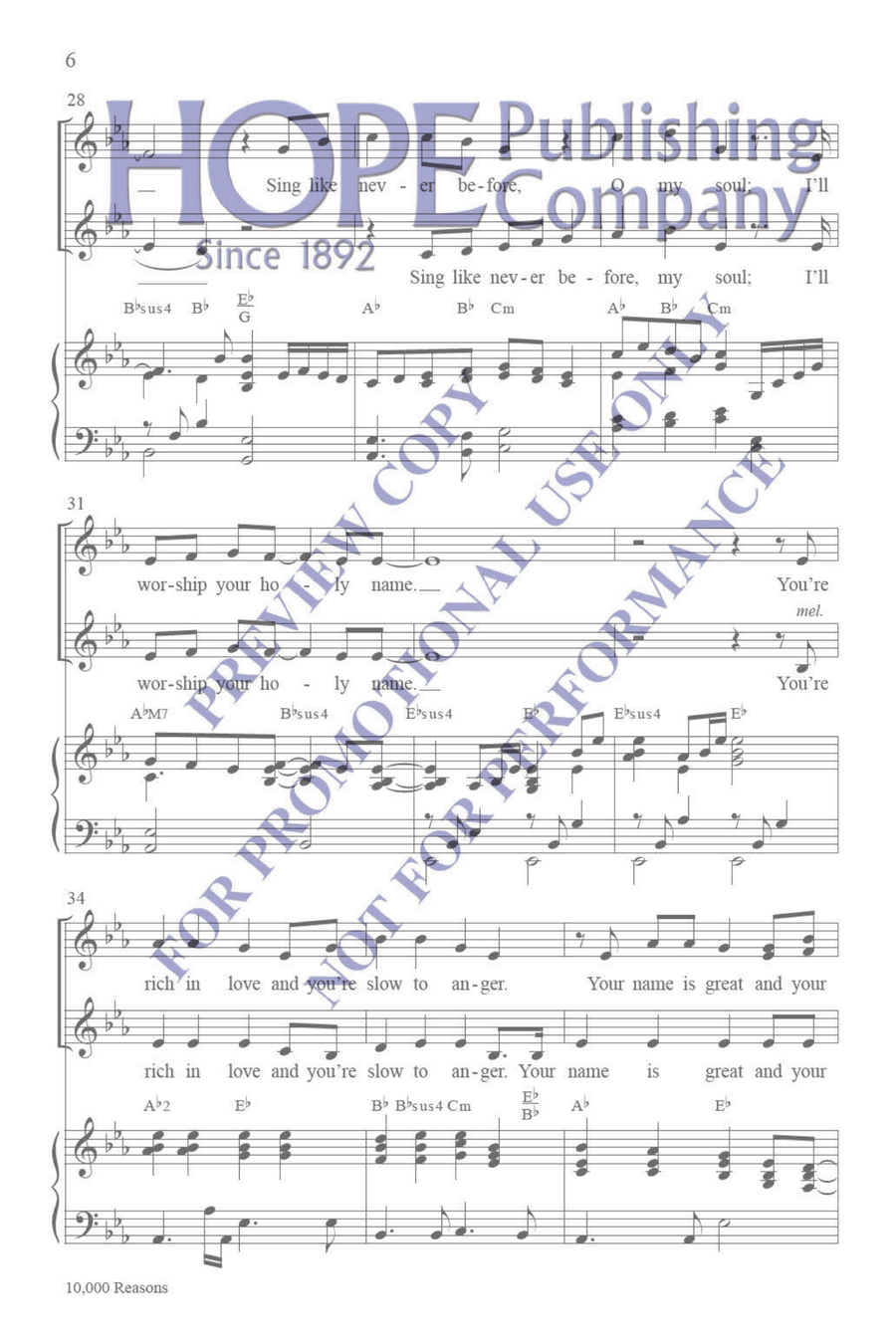 10,000 Reasons (Bless the Lord) SSA scores gallery preview page 7