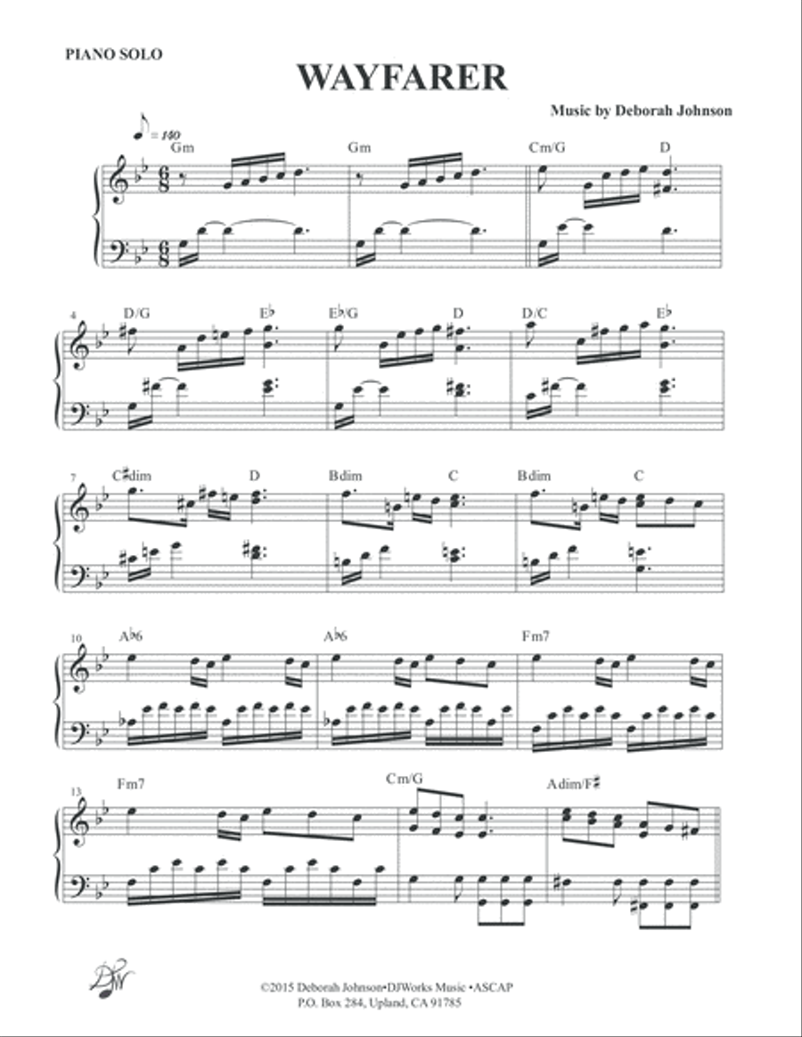 Times Five Piano Solo Guitar scores gallery preview page 2