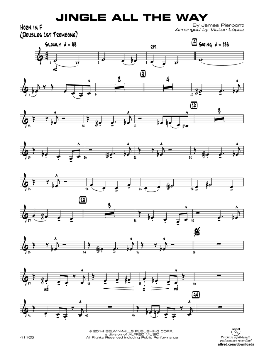 Jingle All the Way: 1st F Horn