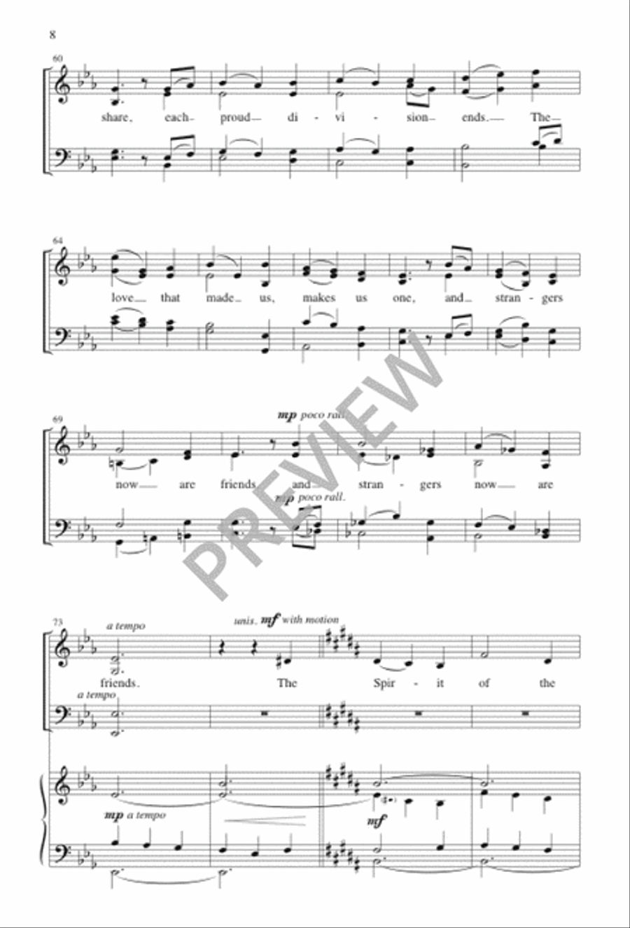 I Come with Joy 4-Part scores gallery preview page 8