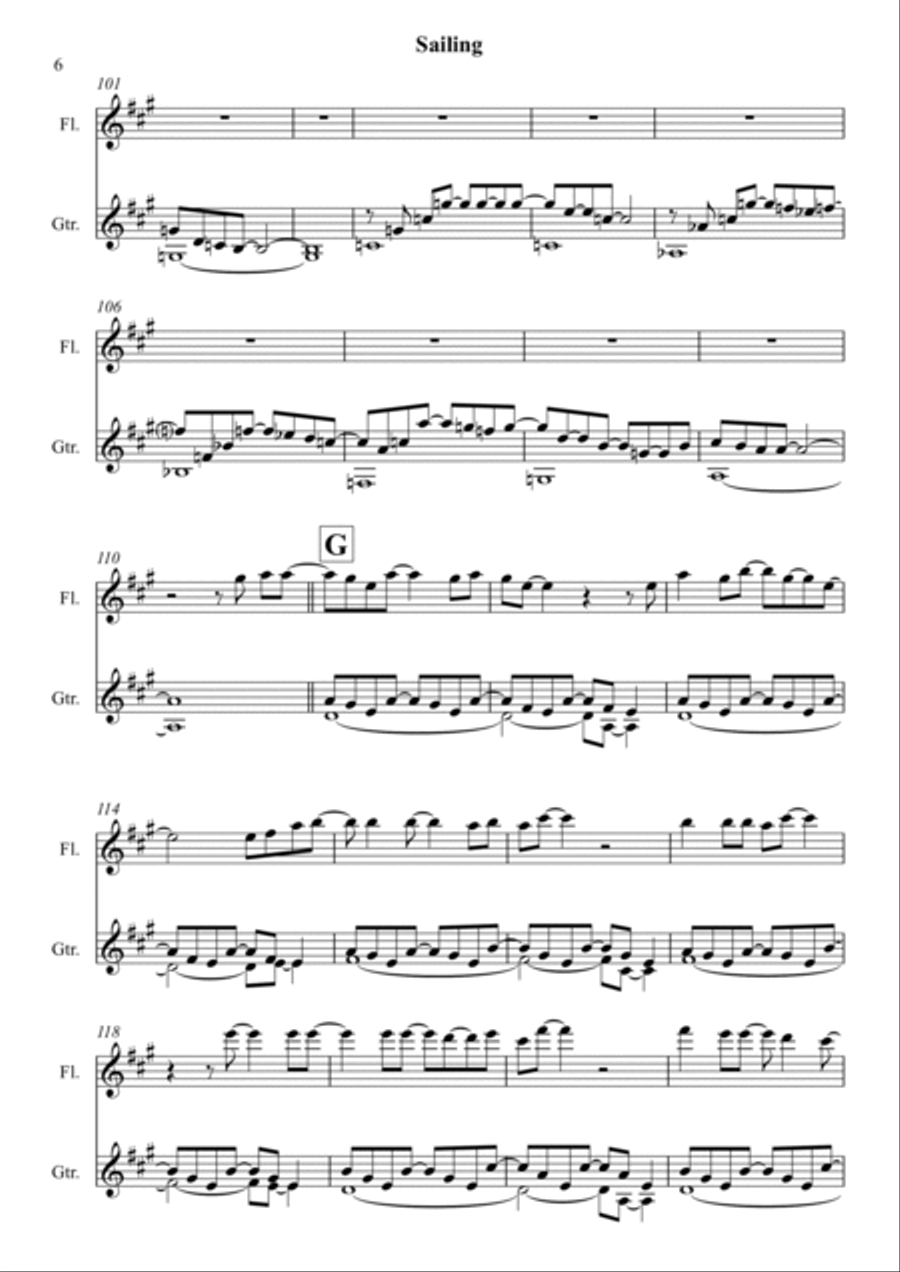 Sailing Flute scores gallery preview page 6
