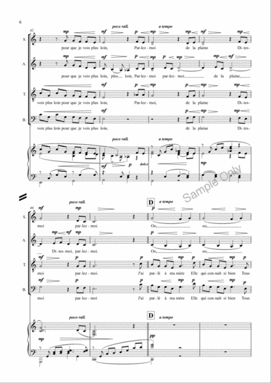 Parlez-Moi 4-Part scores gallery preview page 8