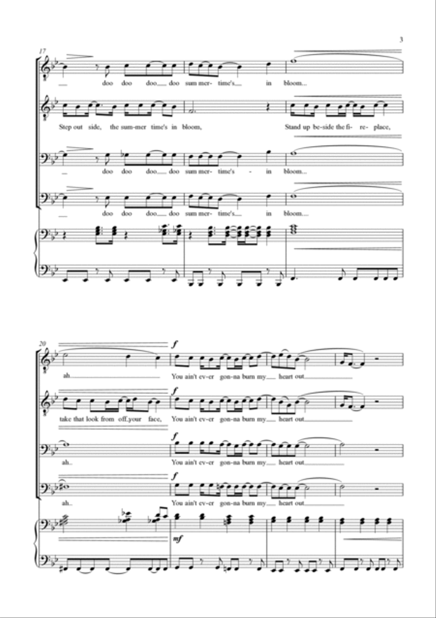 Don't Look Back In Anger TTBB scores gallery preview page 4