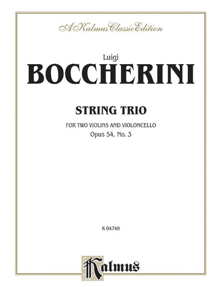 Luigi Boccherini: String Trio, Op. 54, No. 3