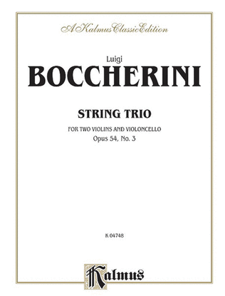 Book cover for String Trio, Op. 54, No. 3