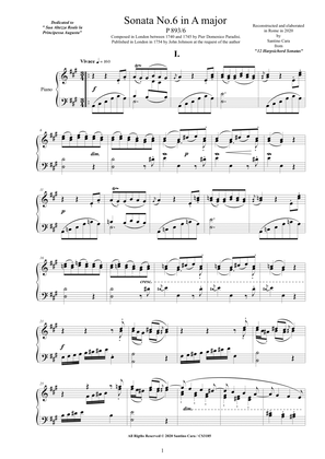 Paradisi - Piano Sonata No.6 in A major, P893-6