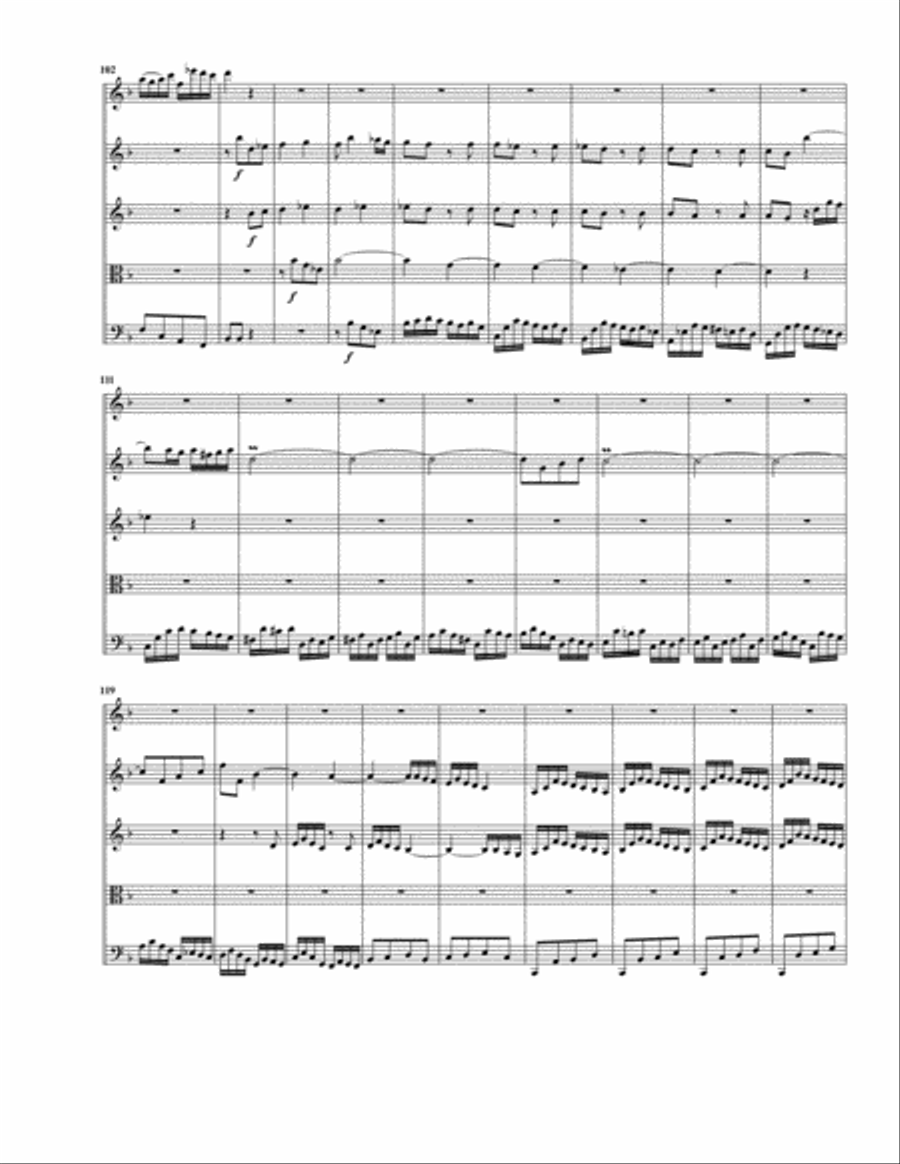 Italian concerto, BWV 971 (arrangement for alto recorder and string orchestra) String Orchestra scores gallery preview page 6
