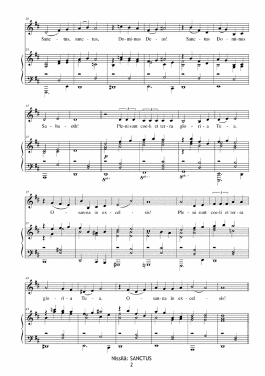 Sanctus (for low voice) Low Voice scores gallery preview page 2