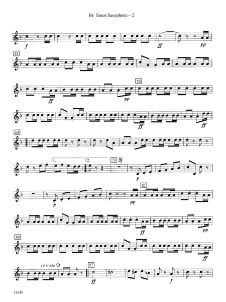 William Tell Overture: B-flat Tenor Saxophone