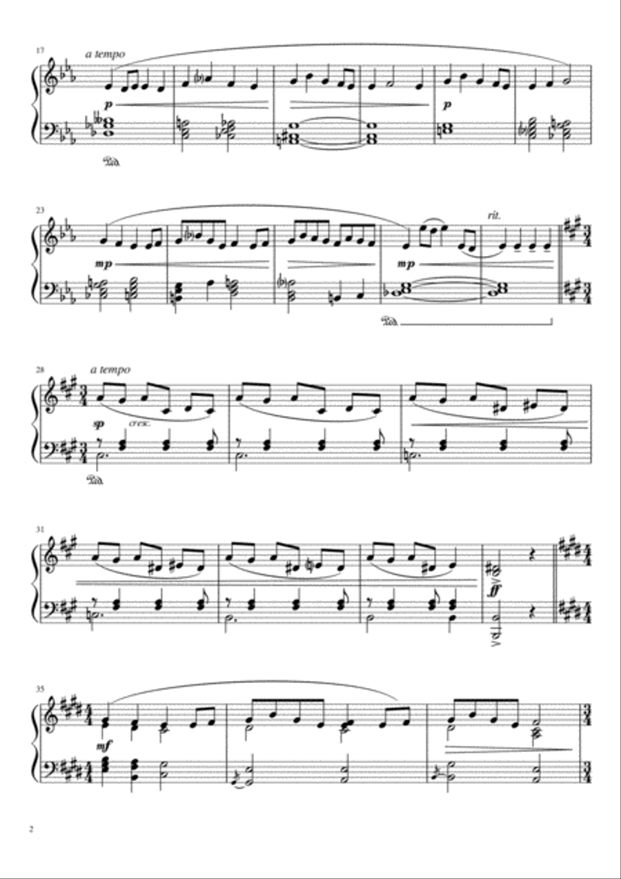 'Sea Shanty' Piano solo in E Flat Major Piano Solo scores gallery preview page 2
