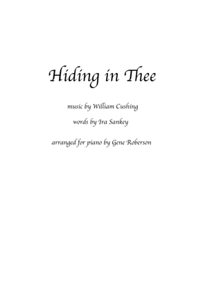 Book cover for Hiding in Thee - Sacred Piano Solo