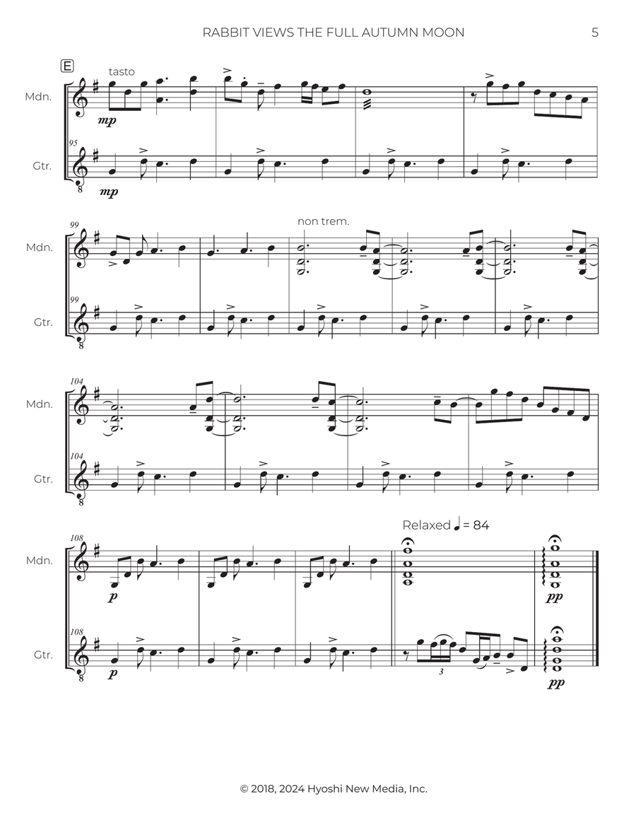 Rabbit Views the Full Autumn Moon Chamber Music scores gallery preview page 6