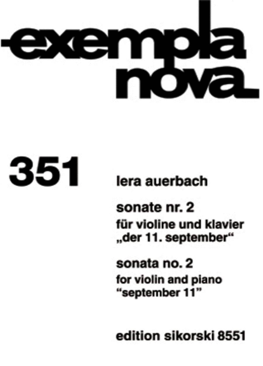Sonata No. 2 for Violin and Piano Violin Solo scores gallery preview page 1